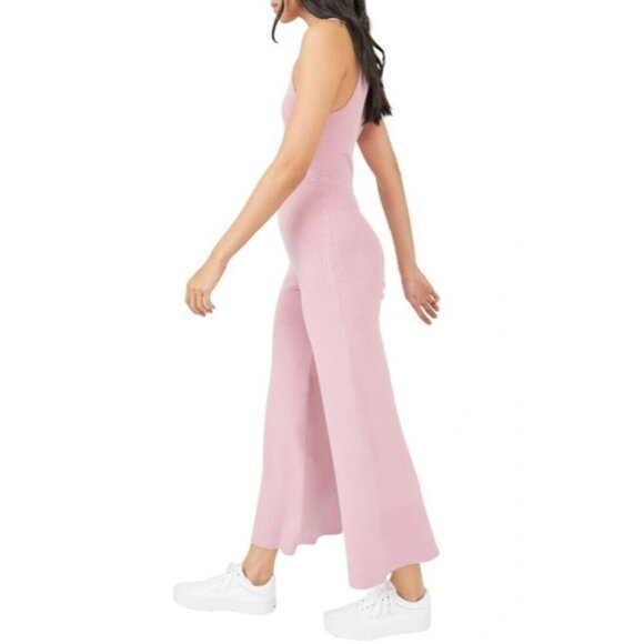 Free People Waverly Jumpsuit in Lilac Wine Medium New Womens Knit Outfit - Picture 11 of 13